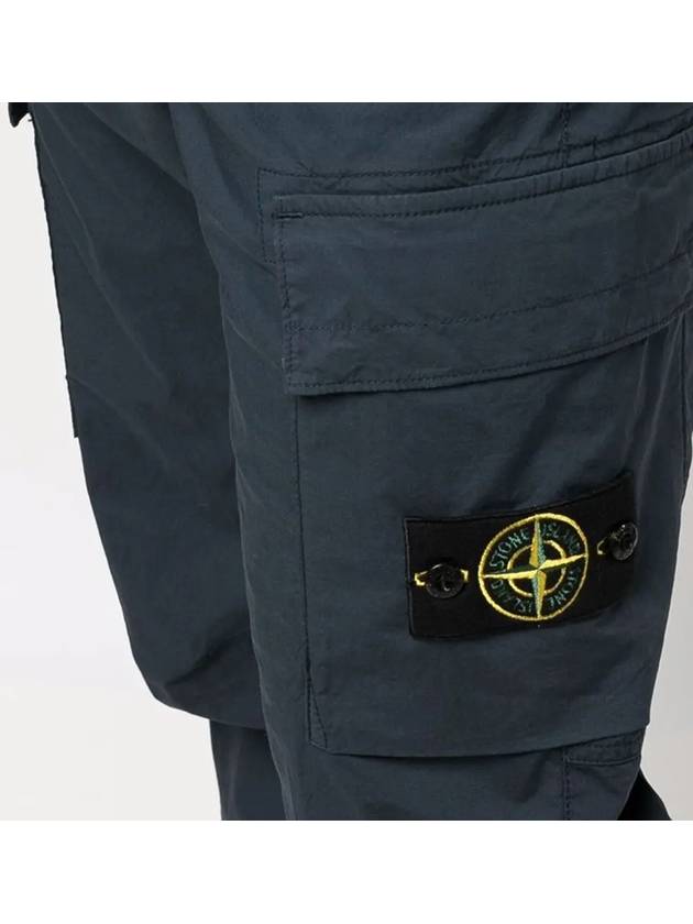 Men's Tella Paracadute Regular Fit Cargo Pants Navy - STONE ISLAND - BALAAN 4