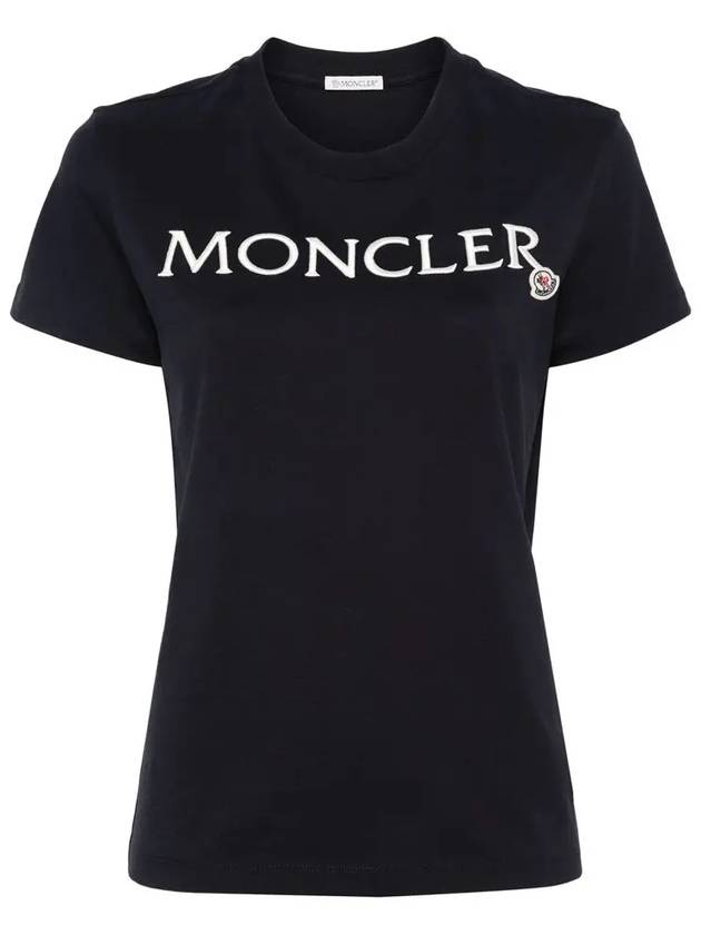 Embossed Logo Women s Cotton Short Sleeve T Shirt 8C00006 829HP - MONCLER - BALAAN 1