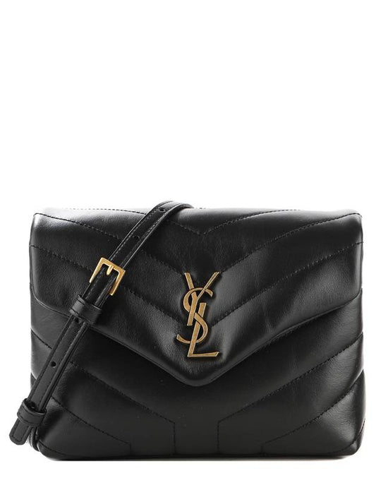 Loulou Toy Matelasse Shoulder Bag Black - SAINT LAURENT - BALAAN 2