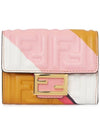 FF Logo Baguette Diagonal Stripe Card Wallet - FENDI - BALAAN 1