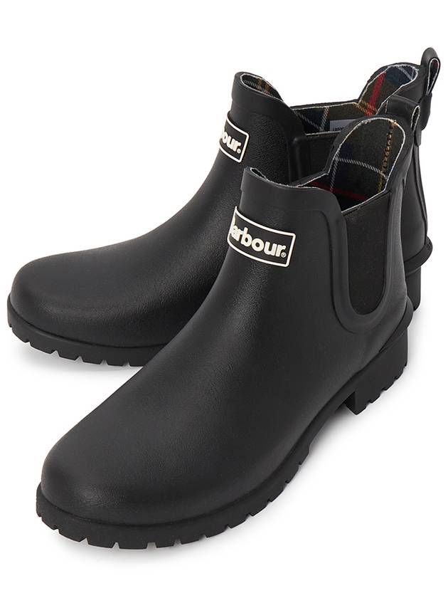 Wilton Wellington Chelsea Rain Boots Black - BARBOUR - BALAAN 2