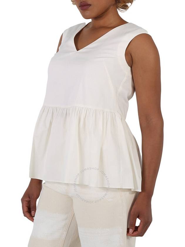 Max Mara Weekend Ladies Nebbie White Peplum Blouse, Brand Size 38 (US Size 4) - MAX MARA - BALAAN 2