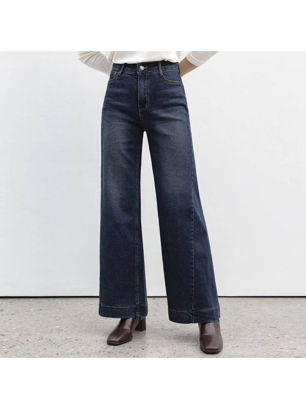 Derenf Hidden Banding Brushed Wide Denim Pants - MONO AT.D - BALAAN 5