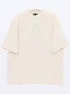 Men's Cotton Heavyweight Short Sleeve T-Shirt Ivory - EMPORIO ARMANI - BALAAN 4