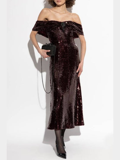 Self Portrait Sequin Dress, Women's, Brown - SELF PORTRAIT - BALAAN 2