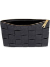 Cassette Intrecciato Medium Clutch Bag Black - BOTTEGA VENETA - BALAAN 4