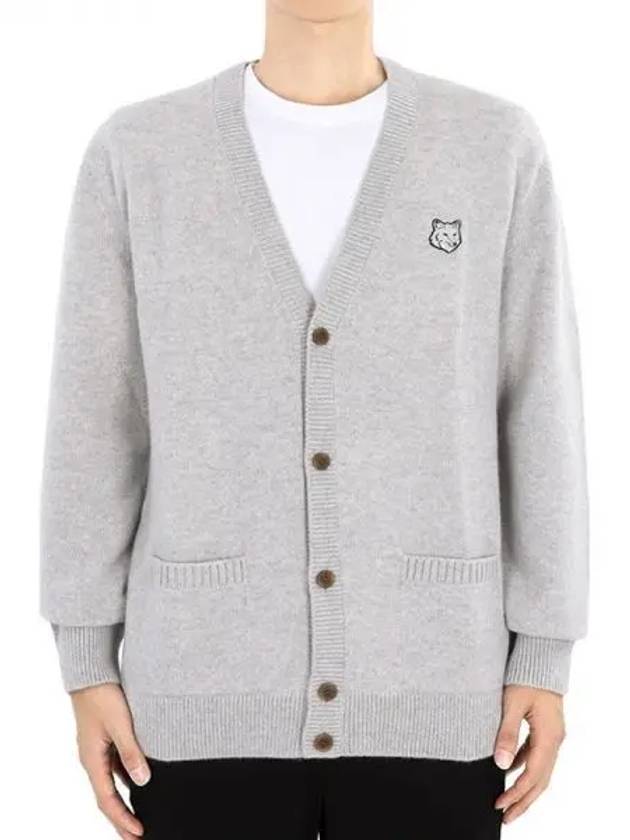 Fox Head Cardigan Light Grey - MAISON KITSUNE - BALAAN 2