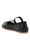 Women's Logo Leather Ballerinas Black - MIU MIU - BALAAN 4