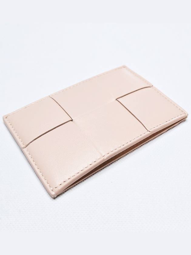 Intrecciato Lambskin Calfskin Card Wallet Pink - BOTTEGA VENETA - BALAAN 4