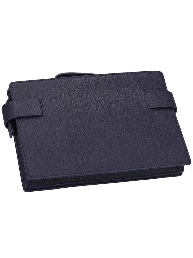 Gancini Buckle Pouch Bag Midnight Blue - SALVATORE FERRAGAMO - BALAAN 3