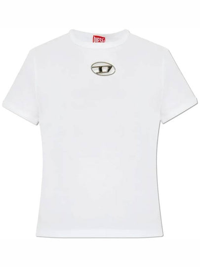 Slim Fit Cutout Oval D Short Sleeve T-Shirt White - DIESEL - BALAAN 2