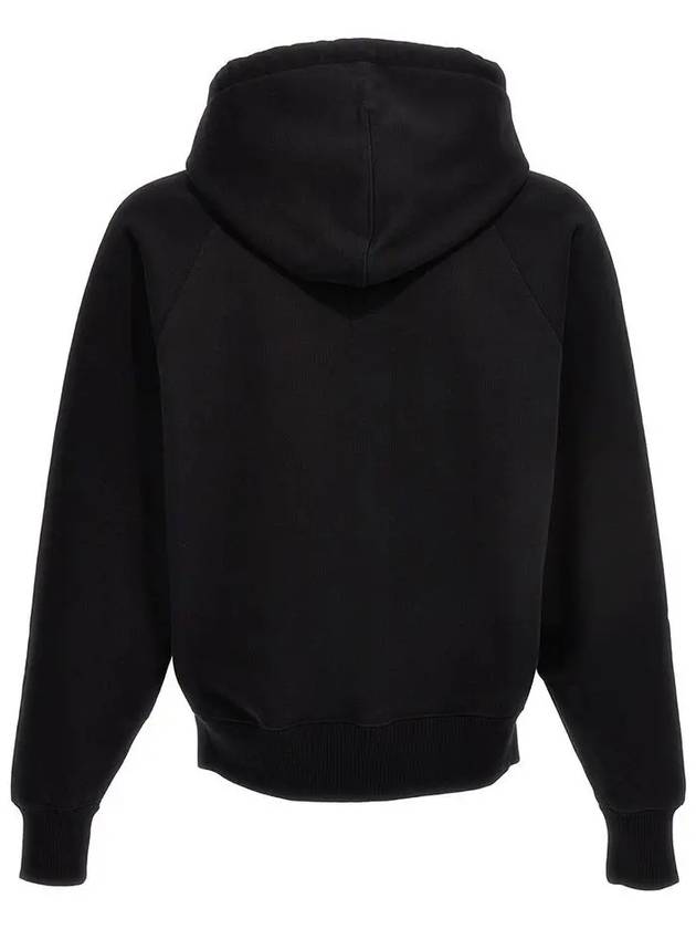 Heart Logo Cotton Hoodie Black - AMI - BALAAN 3