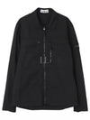 Supima Cotton Twill Stretch-TC Jacket Black - STONE ISLAND - BALAAN 2