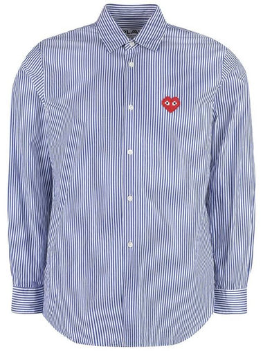 Comme Des Garçons Play Striped Cotton Shirt - COMME DES GARCONS PLAY - BALAAN 1