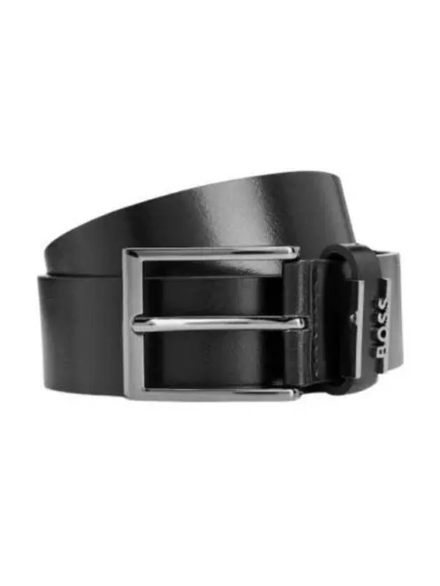 Cole Ant Logo Leather Belt Black - HUGO BOSS - BALAAN 2