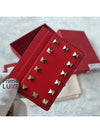 Rockstud Card Wallet Red - VALENTINO - BALAAN.