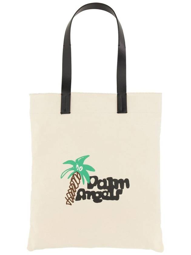 23 fw Cotton Canvas Shopping Bag PMNA068E23FAB0020410 B0040495177 - PALM ANGELS - BALAAN 3