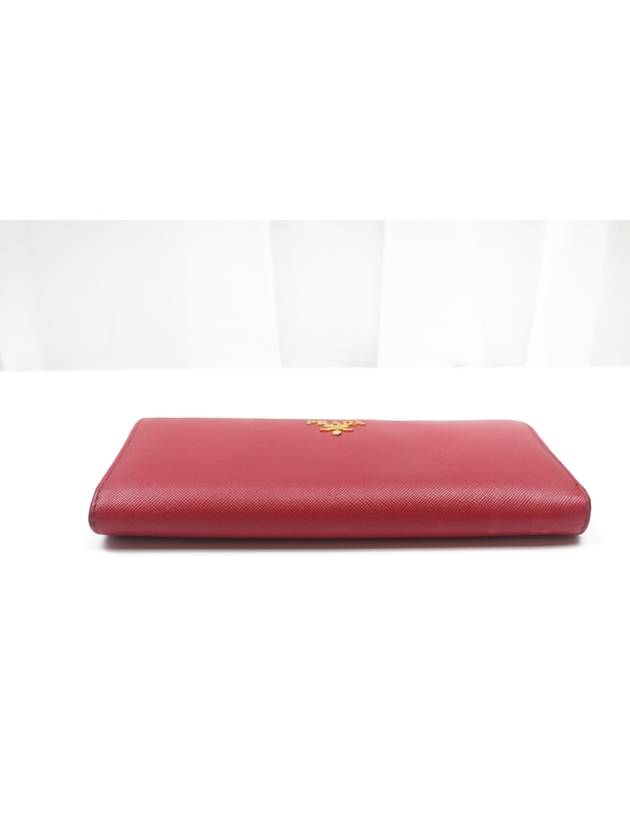 Saffiano gold logo pink zipper long wallet 1M1183 - PRADA - BALAAN 6