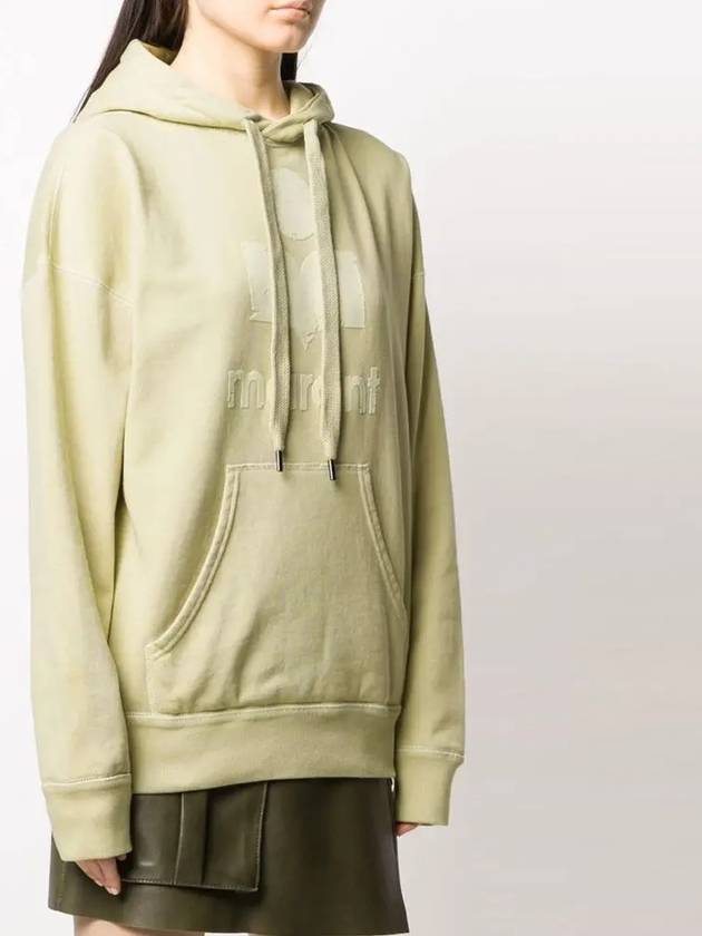 Mansel Velor Logo Hoodie Light Yellow - ISABEL MARANT - BALAAN 4