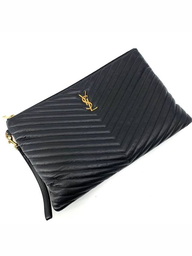 Monogram matelass gold clutch large 440222 - SAINT LAURENT - BALAAN 2