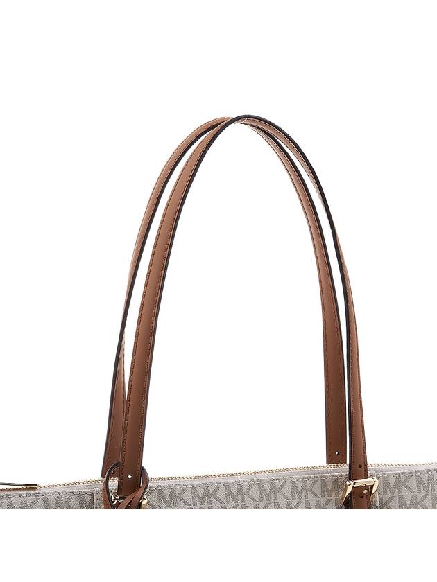 Jet Set Signature Logo Pendant Tote Bag Vanilla - MICHAEL KORS - BALAAN 9