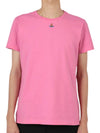 Embroided ORB Peru Short Sleeve T-Shirt Pink - VIVIENNE WESTWOOD - BALAAN 3