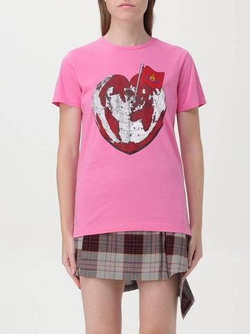 T-shirt World Heart Vivienne Westwood in cotone con stampa - VIVIENNE WESTWOOD - BALAAN 1