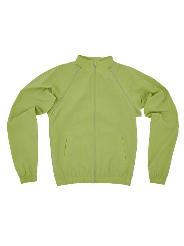 Men's Nylon Track Jacket Green - ELWKSTUDIO - BALAAN 1