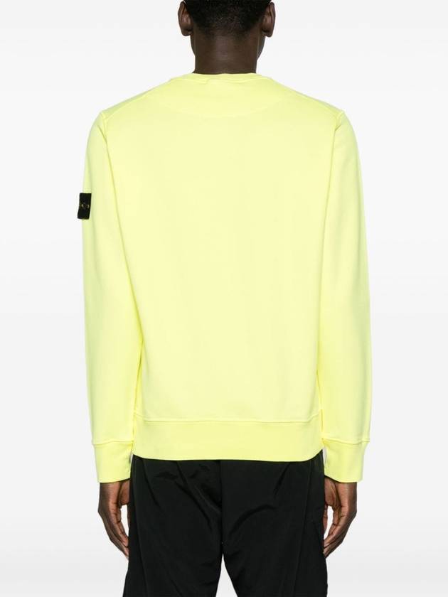 Wappen Patch Garment Dyed Sweatshirt Yellow - STONE ISLAND - BALAAN 4