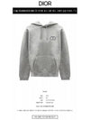 Cd Icon Embroidered Cotton Hoodie Grey - DIOR - BALAAN 3