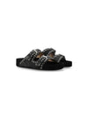 Lennyo Eyelet Leather Slippers Black - ISABEL MARANT - BALAAN 3