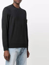 Light Wool Crewneck Knit Top Charcoal - STONE ISLAND - BALAAN 3