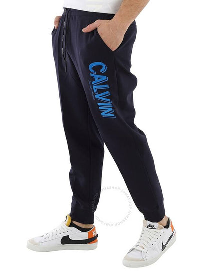 Calvin Klein Men's Blue Cotton-blend Logo Sweat Pants, Size Medium - CALVIN KLEIN - BALAAN 2