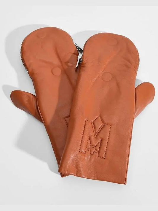 TYRESA Shearling mitten leather gloves camel - MACKAGE - BALAAN 1