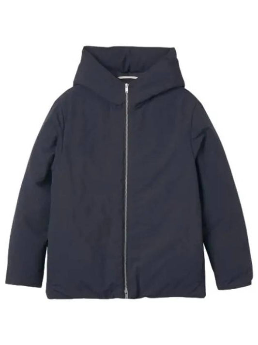 Padded hooded jumper navy jacket - JIL SANDER - BALAAN 1