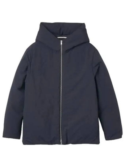 Zipper Hood Padded Down Jacket Navy - JIL SANDER - BALAAN 2