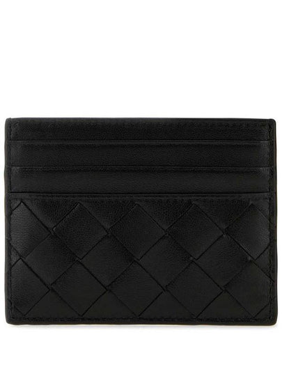 Intrecciato Leather Card Wallet Black - BOTTEGA VENETA - BALAAN 2