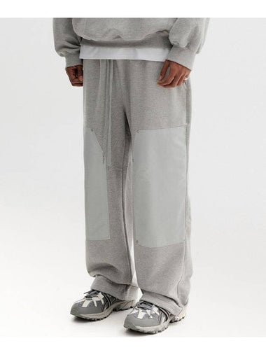 Rib Patch Wide String Pants Gray - THEN OUR - BALAAN 1