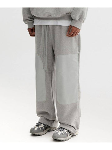 Rivet Patch String Wide Pants Grey - THEN OUR - BALAAN 1