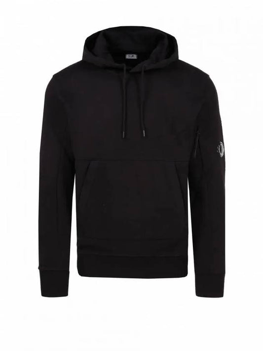 Lens Waffen Sweatshirt Hood Black - CP COMPANY - BALAAN 1