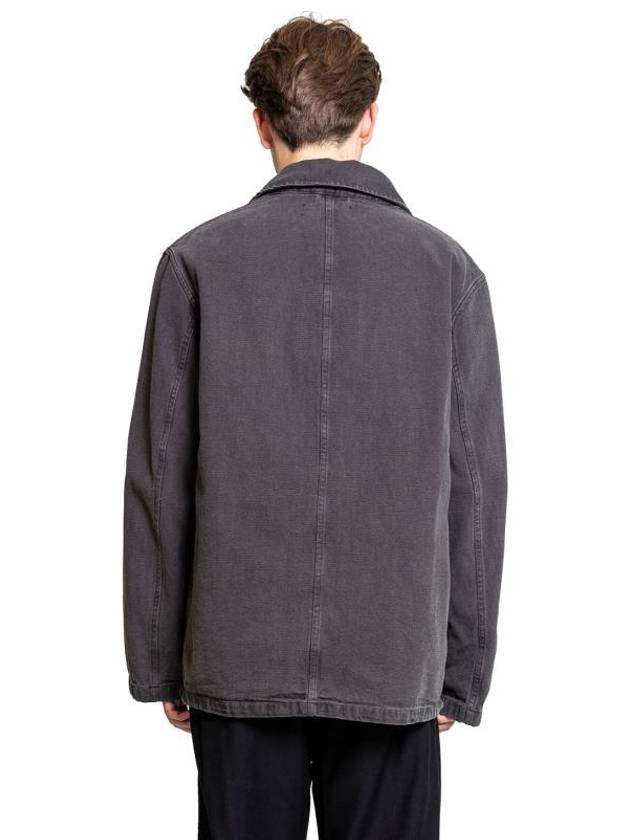 Uniform Ash Ribbon Canvas Jacket Black - OUR LEGACY - BALAAN 4