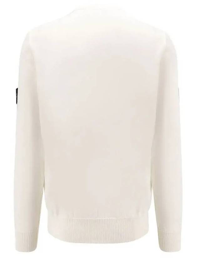 Crewneck Soft Cotton Knit Top White - STONE ISLAND - BALAAN 3