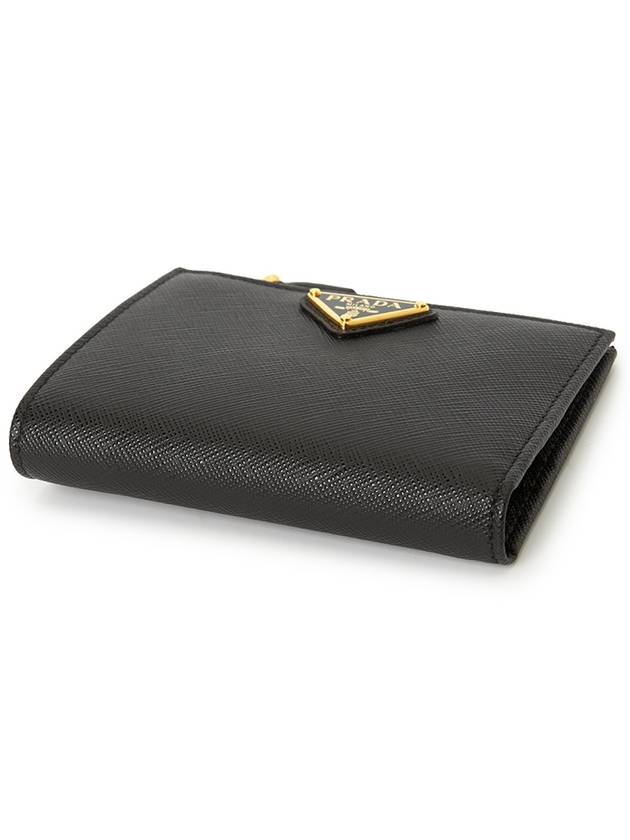 Small Saffiano Half Wallet Black - PRADA - BALAAN 4