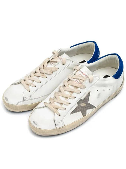 Superstar Blue Heel Tab Low Top Sneakers White - GOLDEN GOOSE - BALAAN 2