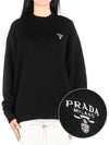 Crew Neck Cashmere Knit Top Black - PRADA - BALAAN 2