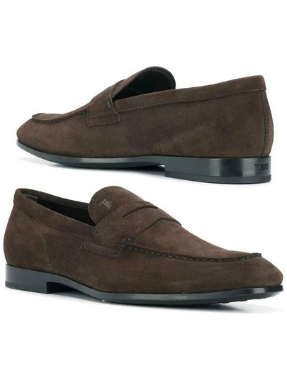 Men's Suede Penny Loafers Brown - TOD'S - BALAAN 2