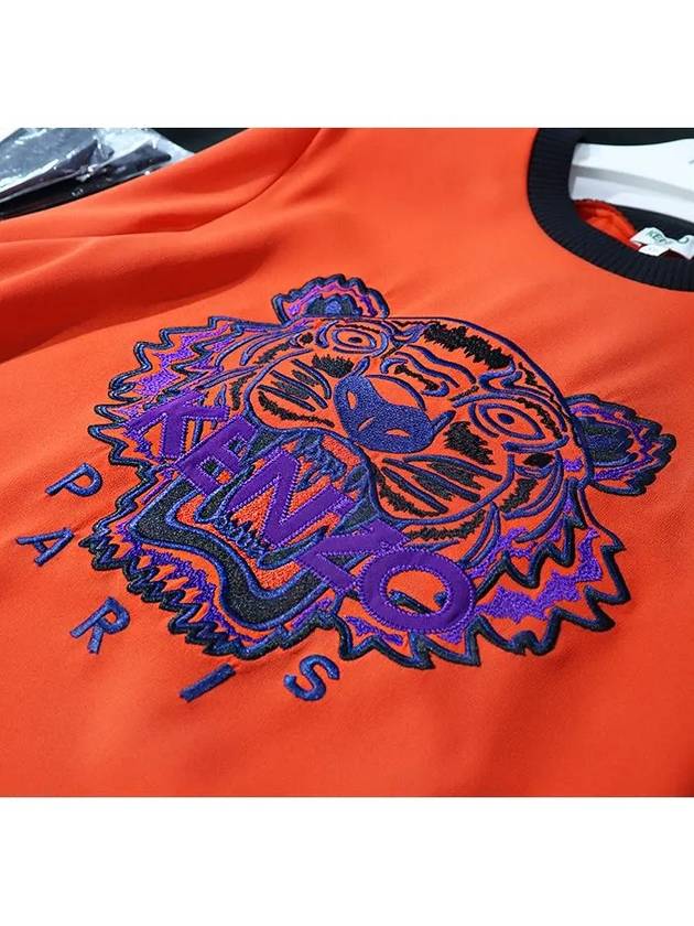 Tiger embroidery logo sweatshirt 2TO010 5AC red - KENZO - BALAAN 6