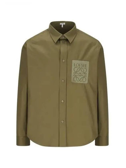 Anagram Long Sleeve Shirt Green - LOEWE - BALAAN 2