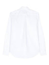 Embroidered Logo Long Sleeve Shirt White - MAISON KITSUNE - BALAAN 3