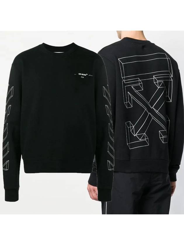 Diag 3D Marker Crew Neck Sweatshirt Black - OFF WHITE - BALAAN 2